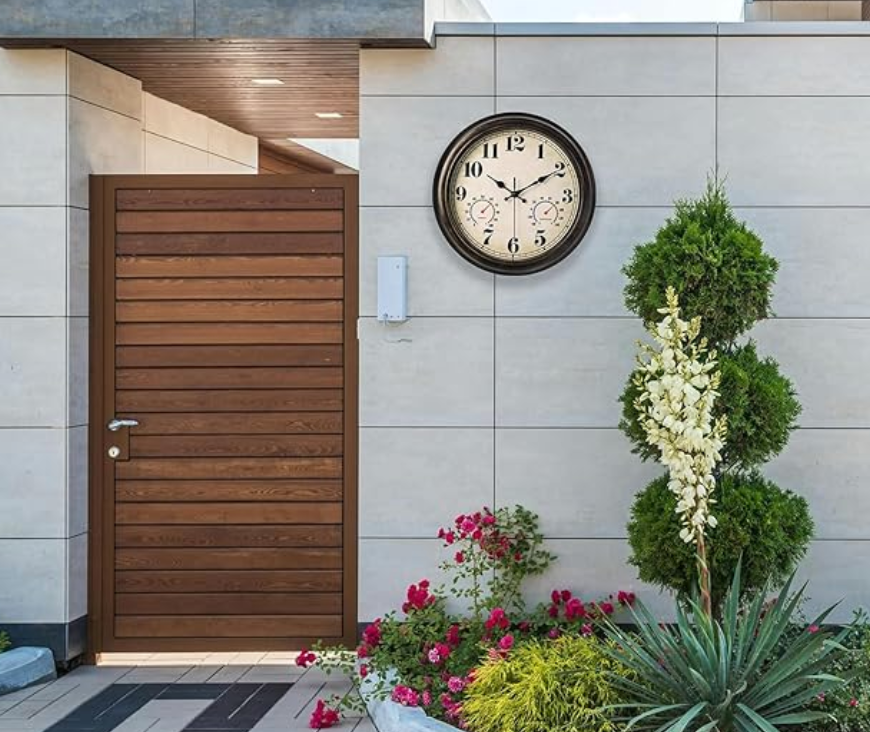 Outdoor Clock with Temperature and Thermometer Guide